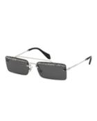 Rimless Rectangle Glittered