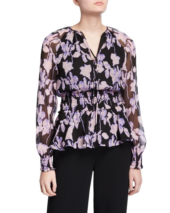 Jacie Floral Tie-neck
