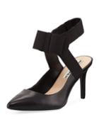 Leather Bow-strap Pumps