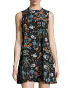 Bradley Floral-print Dress, Black