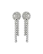 14k Double-row Milgrain Diamond Dangle Earrings