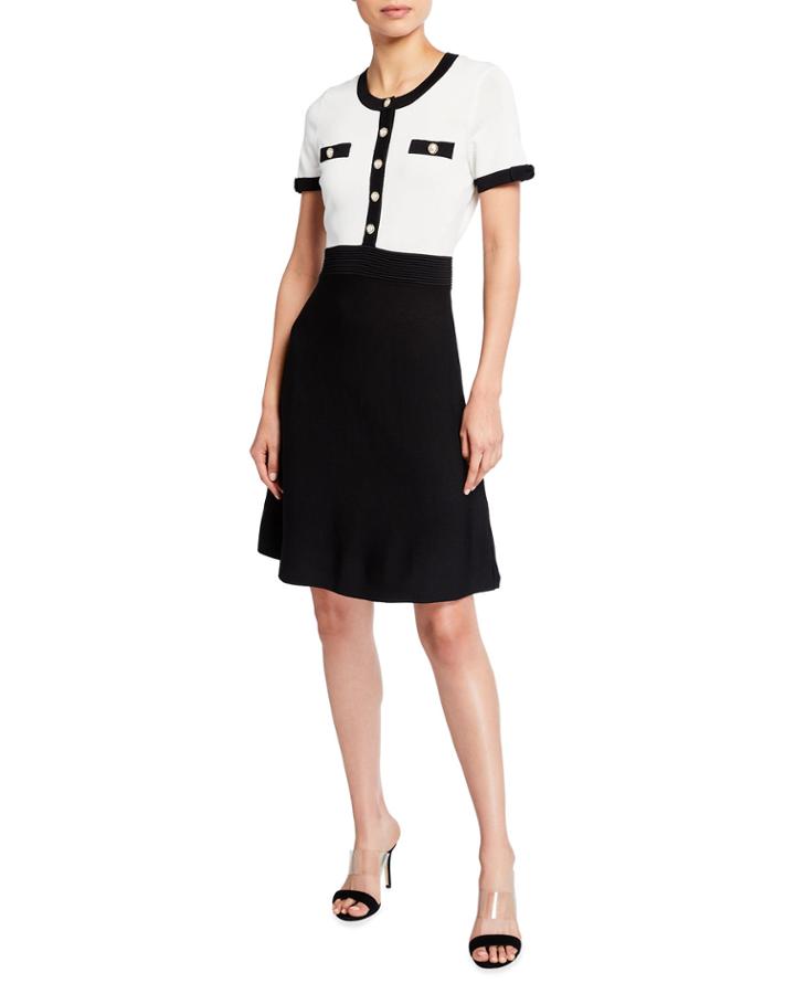Spectator Sweaterdress With Button Detail