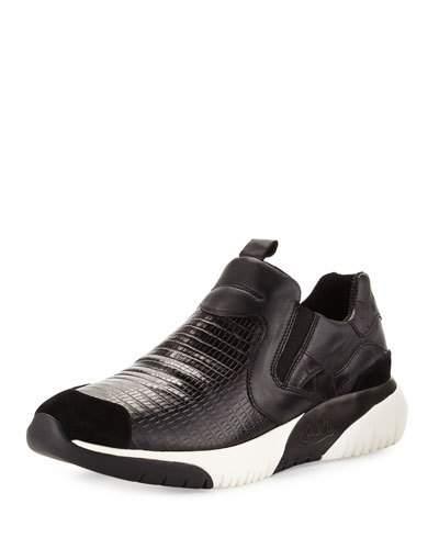 Step Snake-print Leather