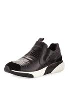 Step Snake-print Leather