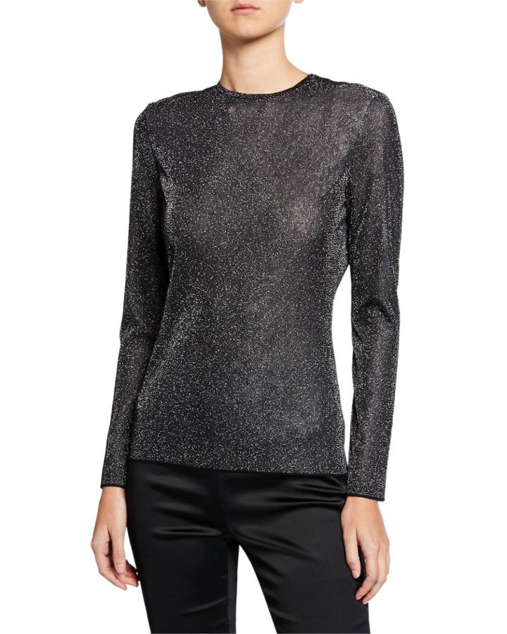 Diamond Sparkle Long-sleeve Top