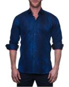Men's Fibonacci Shaped Sport Shirt - Art Blue