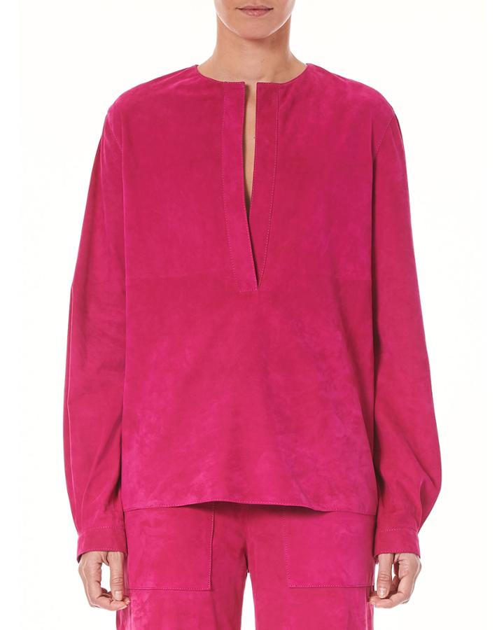Split-neck Long-sleeve