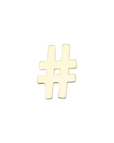 14k Gold-plated Hashtag Charm