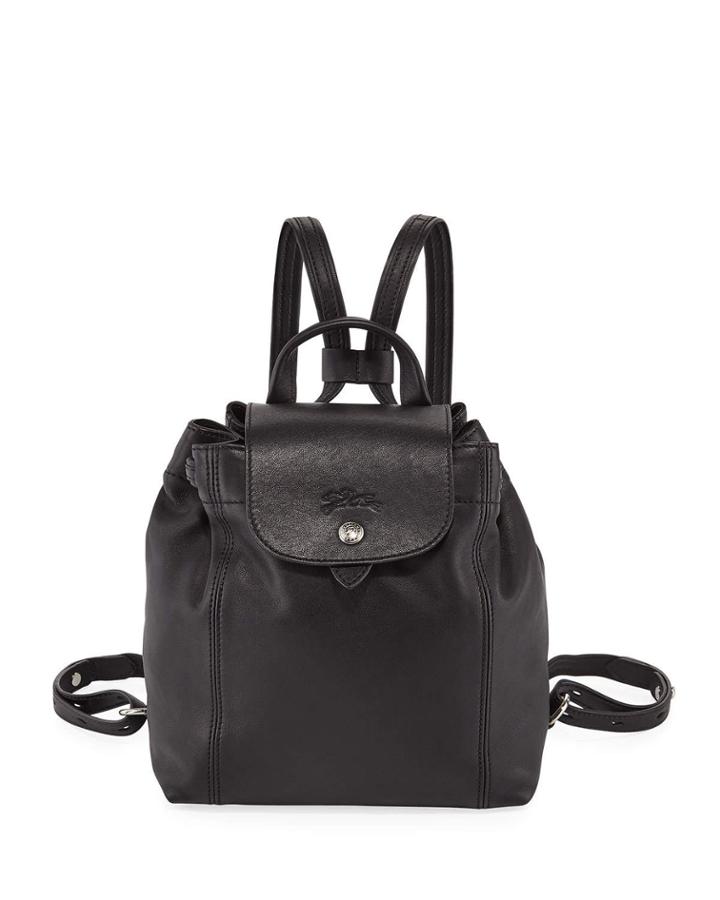 Le Pliage Cuir Flap Backpack