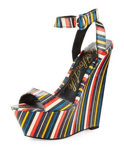 Amp Striped Wedge Sandal,