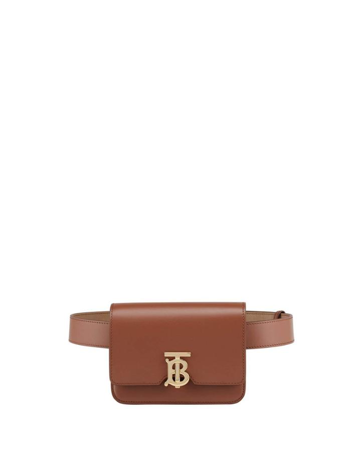 Tb Monogram Leather Belt Bag
