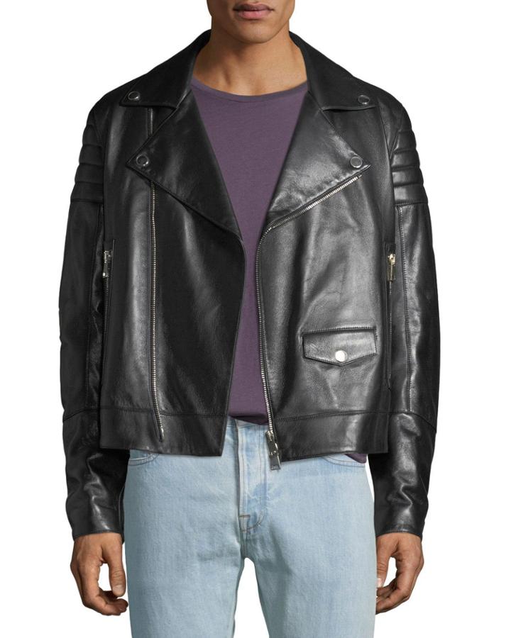 Men's Zip-front Leather