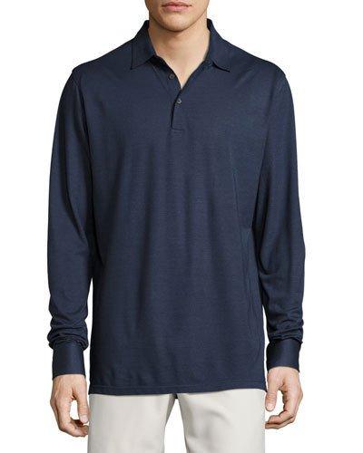 Katsura Cotton-silk Long-sleeve Polo
