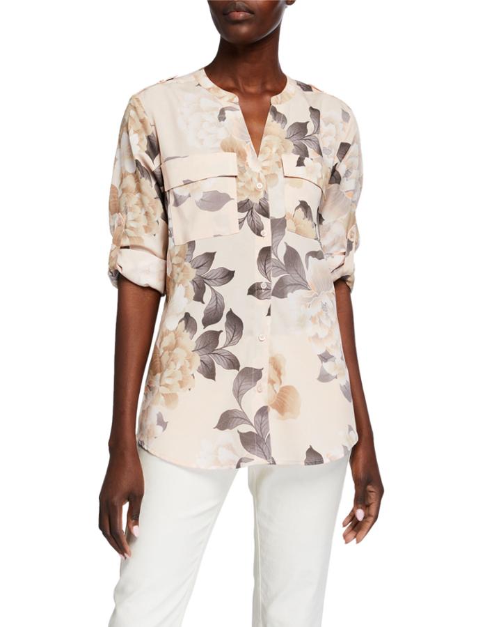 Long-sleeve Button Down Top