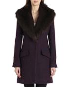 Holly Boucle Coat W/ Faux-fur Collar