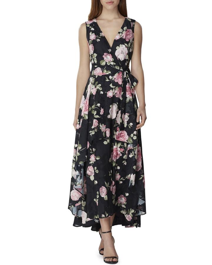 Floral-print Self-tie Ruffled Dress