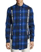 Logo Suspender Plaid Flannel