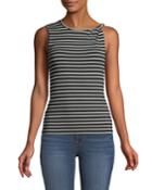 Striped Knot-shoulder Tank