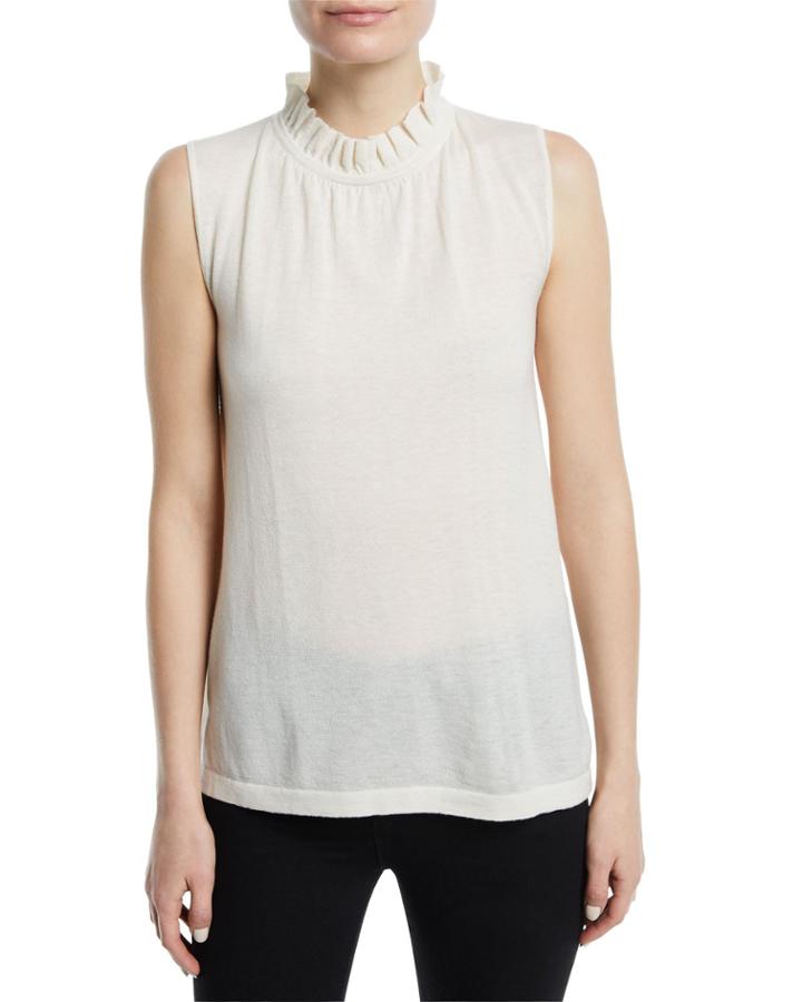Sleeveless Cashmere Knit Tank
