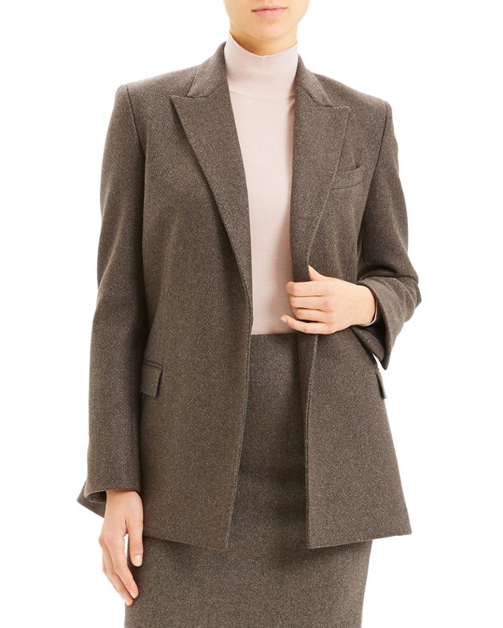 Double-breasted Cashmere Tweed Blazer