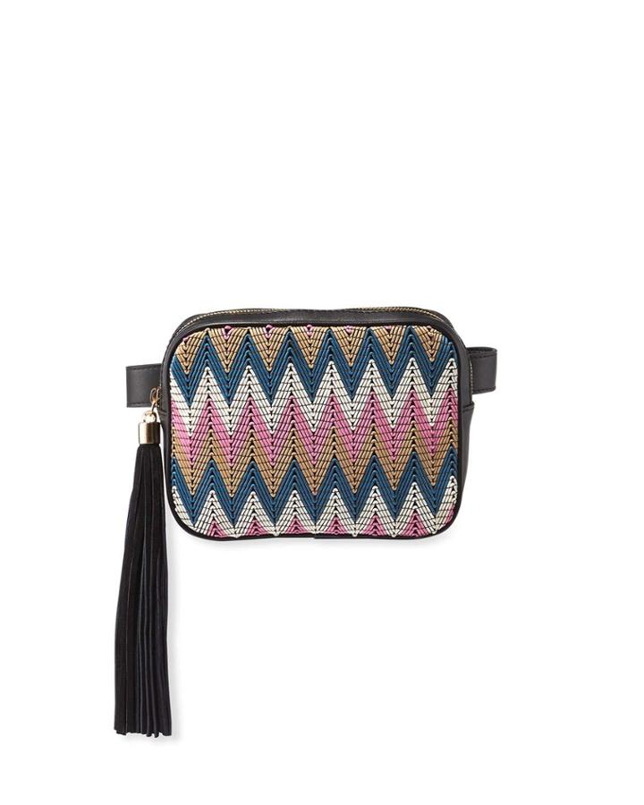 Tatiana Colorblock Chevron Belt Bag
