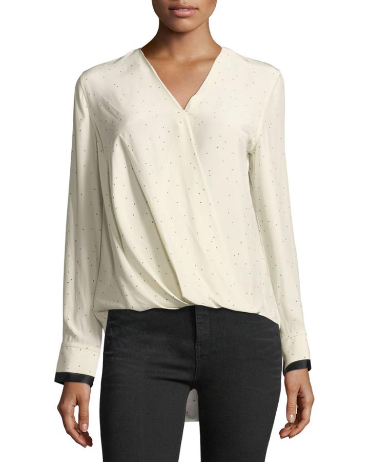 Victor Speckled Long-sleeve Draped