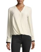Victor Speckled Long-sleeve Draped