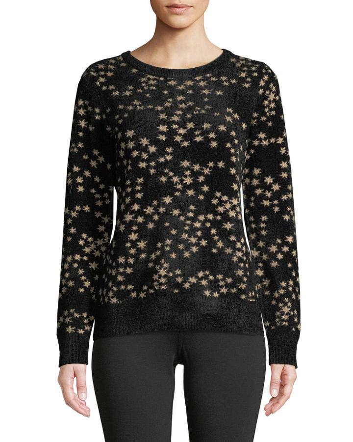 Metallic Star Detailed Jacquard