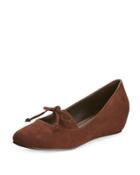 Norie Suede Wedge Flat, Chocolate