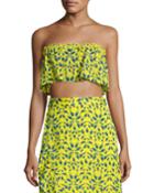 Gina Ruffled Bandeau Top, Yellow