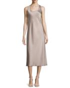 Scoop-neck Midi Tank Dress