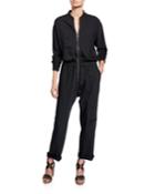 Front-zip Tracksuit W/ Embellished Detail