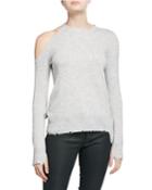 Cold Shoulder Wool/cashmere-blend