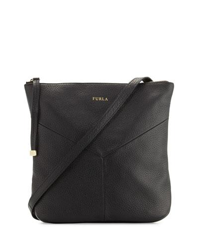 Holly Leather Crossbody Bag, Onyx
