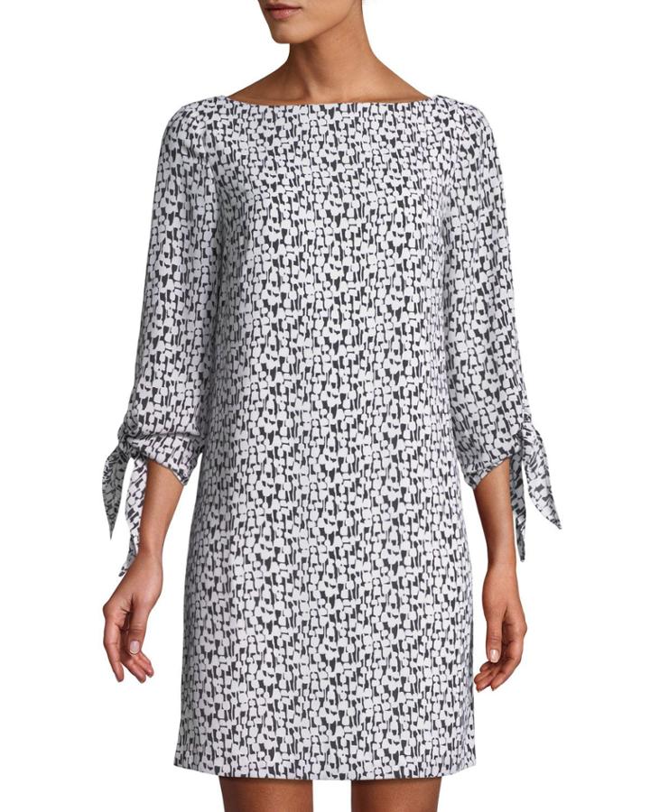 Tie-sleeve Printed