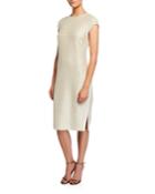 Wool-blend Metallic Midi