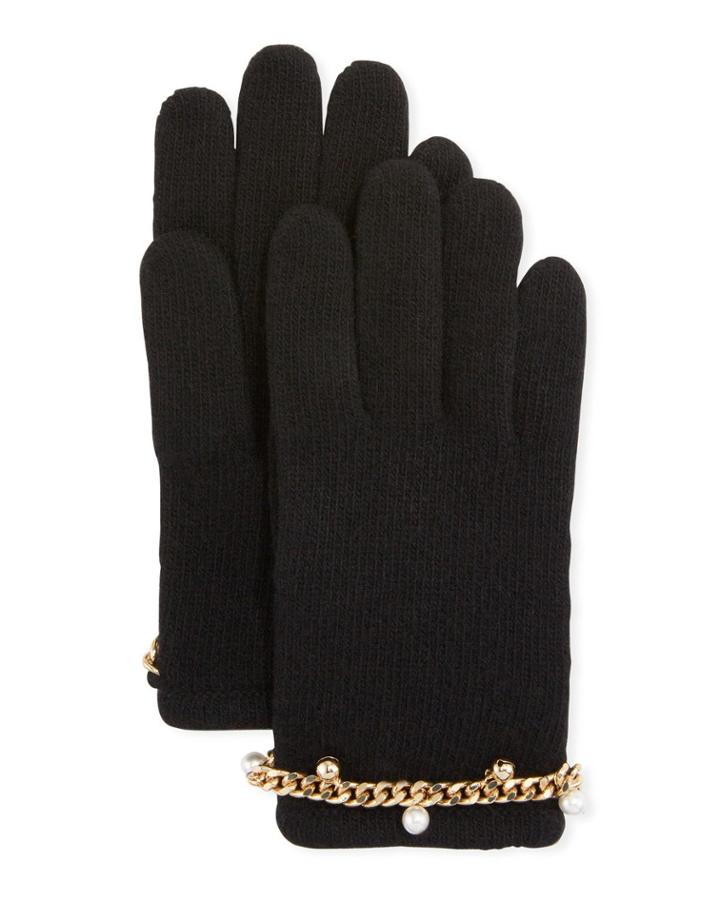 Adies Cashmere Gloves W/ Bracelet Detail