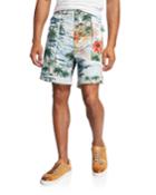 Men's Tropical-print Cuffed