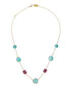 18k Rock Candy 5-stone Necklace In Caribbean Blue