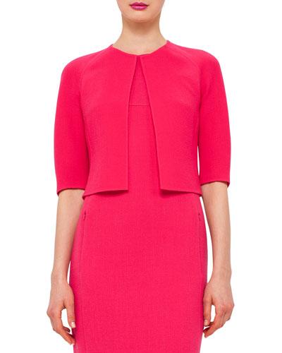 Half-sleeve Open-front Bolero, Rose