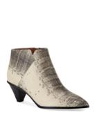 Spectra Python-print Leather Booties