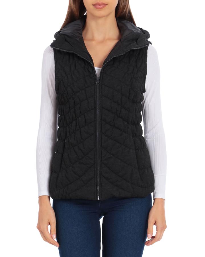 Water-resistant Knit Hooded