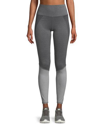 High-waisted Heather-block
