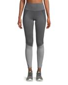 High-waisted Heather-block