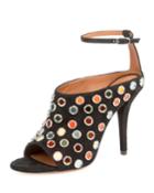 Multicolor-studded Suede