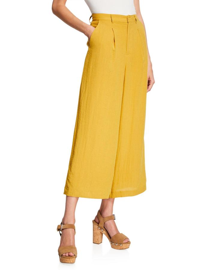 Poppy Cropped Wide-leg Pants