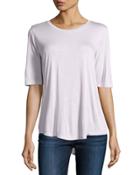 Relaxed Half-sleeve Top, Orchid