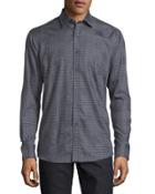Classic-fit Grid-print Cotton