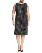 Marina Dot Sleeveless Midi Dress,