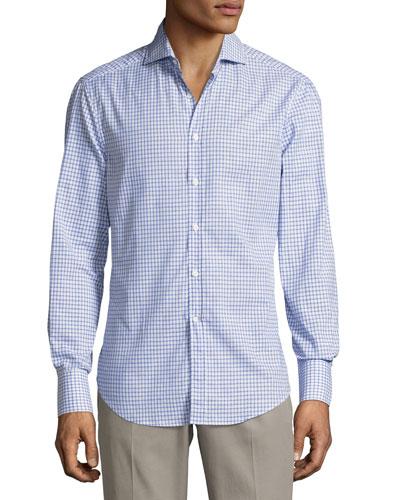 Checked-print Slim-fit